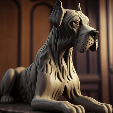 3D model The Great Dane of Argentina dog (STL)